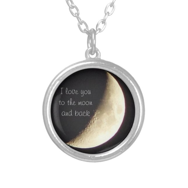 I love you to the moon and back necklace (Front)