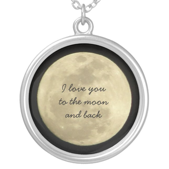 I love you to the moon and back necklace (Front)
