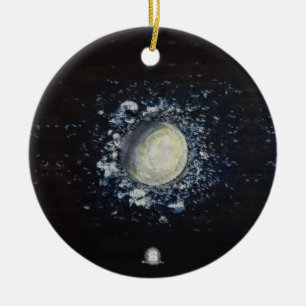 I love you to the moon and back - Personalized Ceramic Ornament