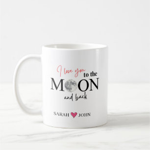 I Love You to the Moon and Back Personalized Coffee Mug