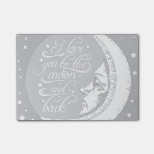 I Love You To The Moon And Back Post-it Notes