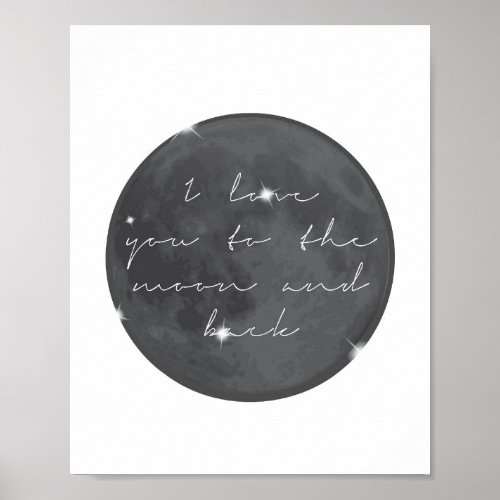 I Love You To the Moon and Back Poster