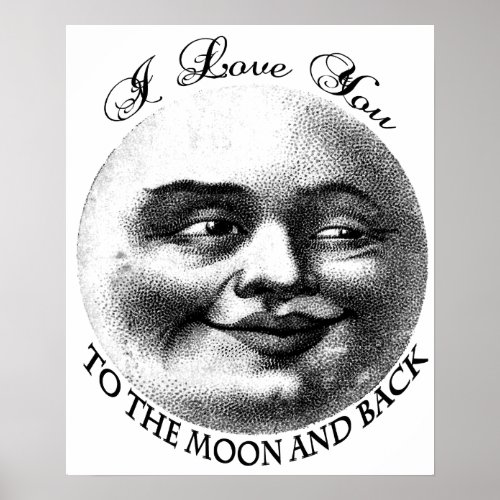 I love you to the moon and back poster