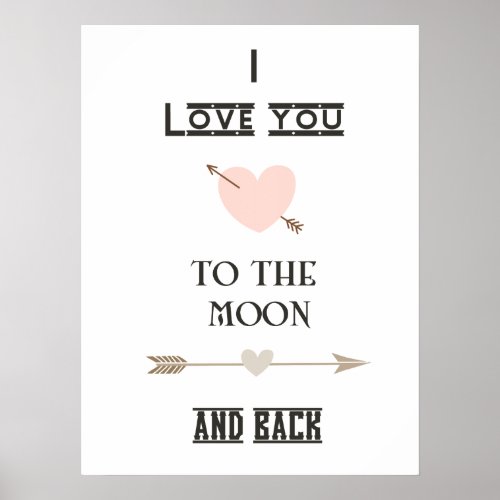 I love you to the moon and back poster