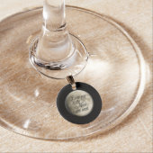 I Love You to the Moon and Back Realistic Lunar Wine Glass Charm (In Situ)