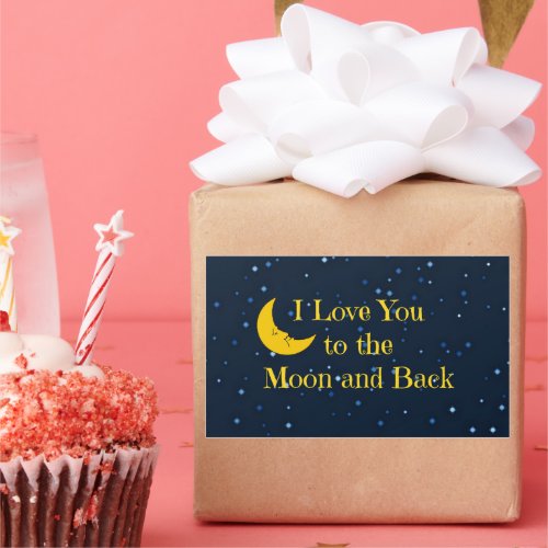 I Love You to the Moon and Back Rectangular Sticker