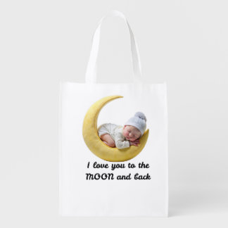 I Love You to the Moon and Back Shirt – Baby Moon Grocery Bag