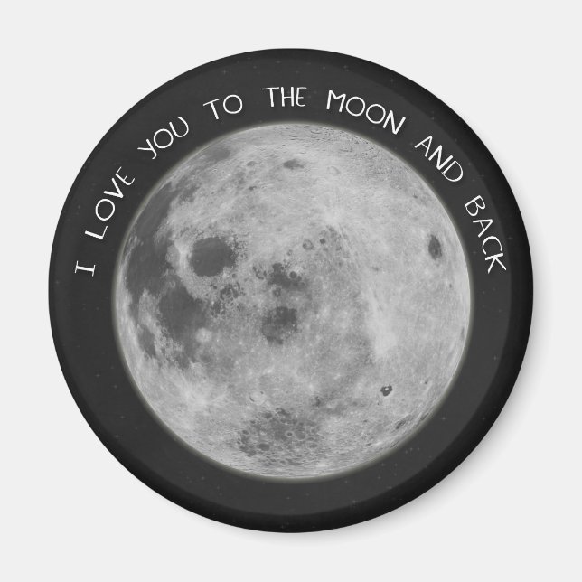 I Love You To The Moon and Back Starry Sky Magnet (Front)