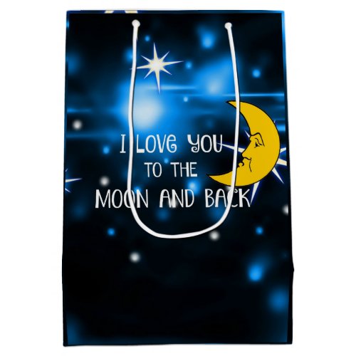 I Love You to the Moon and Back__Starry Sky Medium Gift Bag