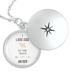 I love you to the moon and back sterling silver necklace