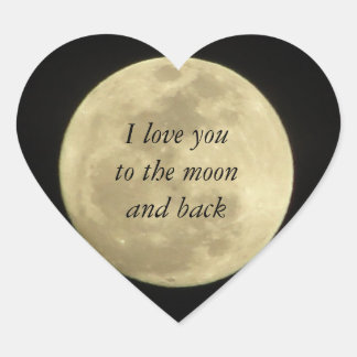 I love you to the moon and back sticker