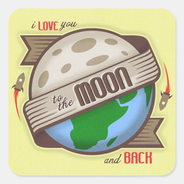 I Love You To The Moon And Back - Sticker Set (Front)
