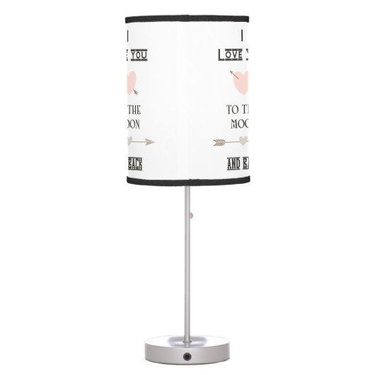 I love you to the moon and back table lamp (Back)