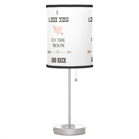 I love you to the moon and back table lamp (Left)