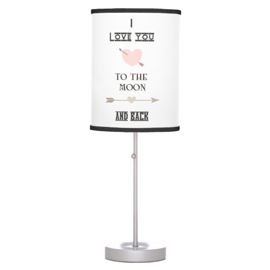 I love you to the moon and back table lamp (Front)