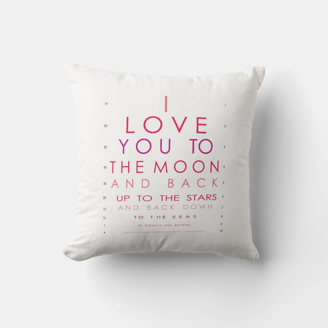I Love You to the Moon and Back Throw Pillow Zazzle