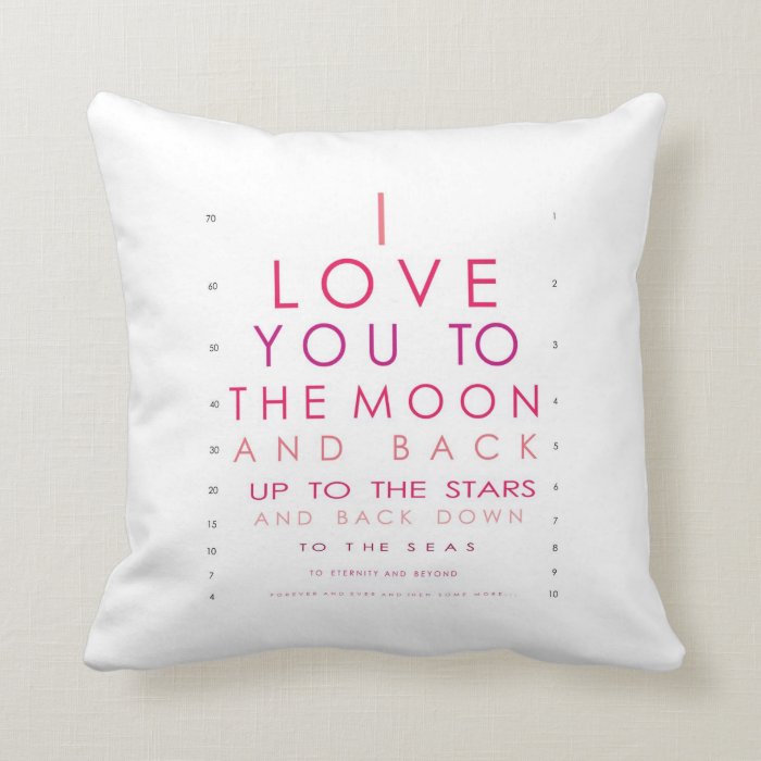 I Love You to the Moon and Back Throw Pillow Zazzle