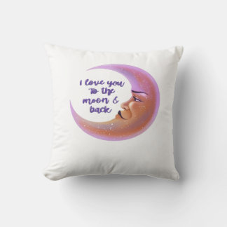 I Love You To The Moon And Back Timeless Love Styl Throw Pillow
