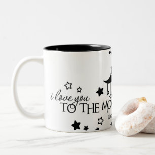 I love you to the moon and back Two-Tone coffee mug