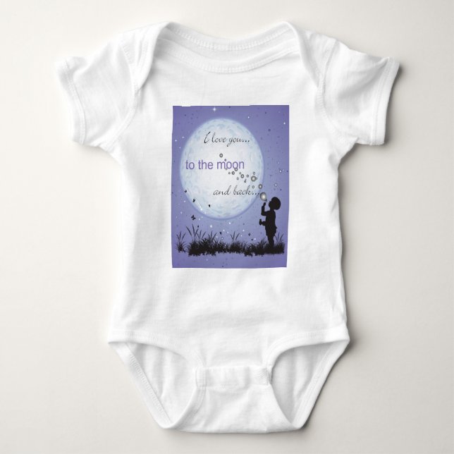 I Love You to the Moon and Back-Unique Gifts Baby Bodysuit (Front)