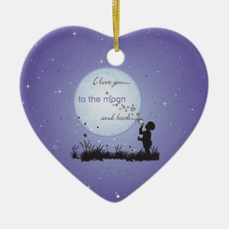I Love You to the Moon and Back-Unique Gifts Ceramic Ornament
