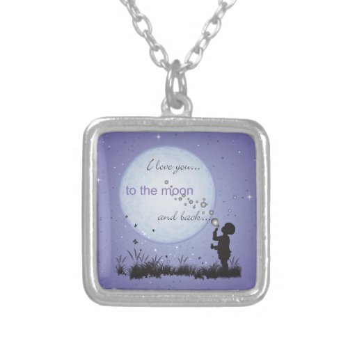 I Love You to the Moon and Back_Unique Gifts Silver Plated Necklace