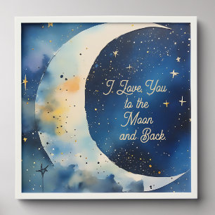 I Love You to the Moon and Back Wall Tile Print