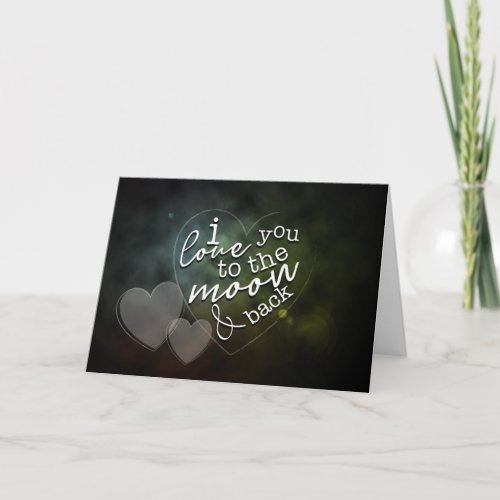 I Love You To The Moon  Back 5x7 Greeting Card