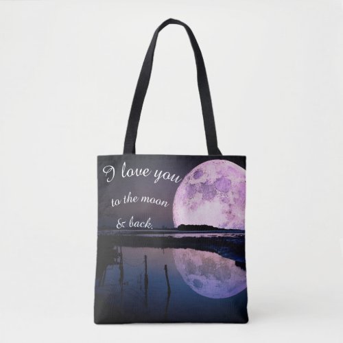 I love you to the moon  back bag