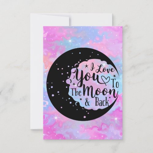 I Love You To The Moon  Back Card