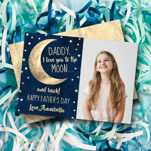 I Love You To The Moon & Back Father's Day Holiday Card