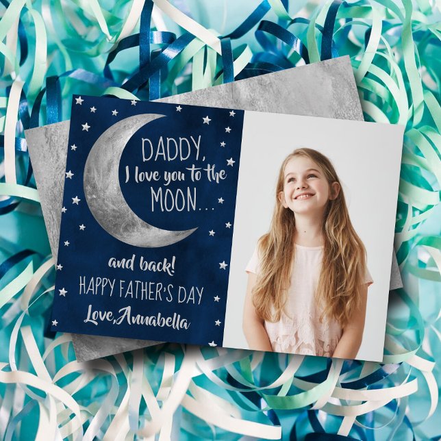 I Love You To The Moon & Back Father's Day Holiday Card (Creator Uploaded)