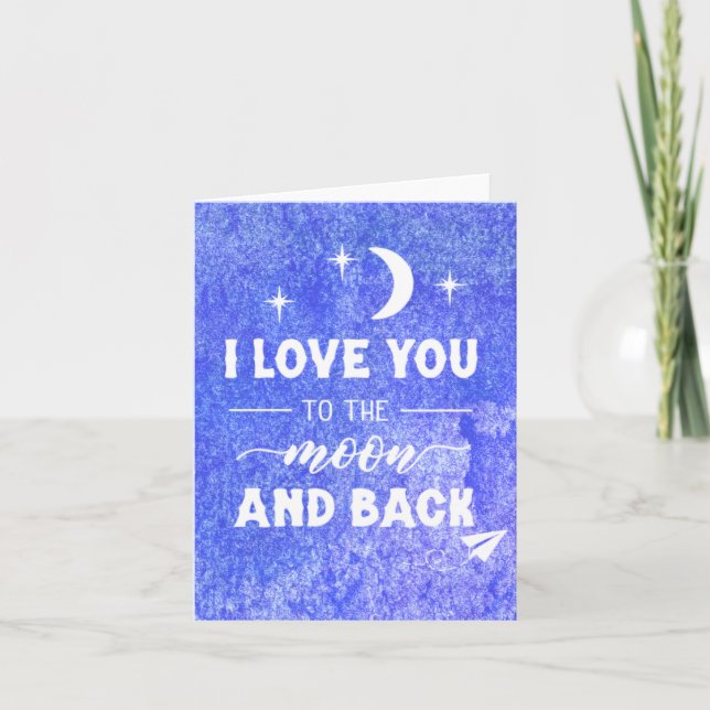 I love you to the moon & back holiday card (Front)
