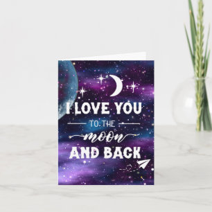 I love you to the moon & back holiday card