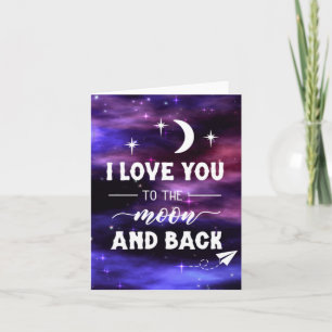 I love you to the moon & back holiday card