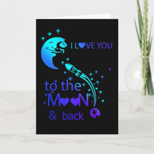 I love you to the moon & back holiday card