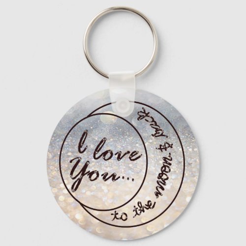 I Love You to the Moon  Back Keychain