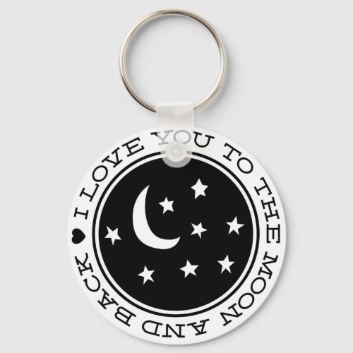 I Love You to the Moon  Back Keychain