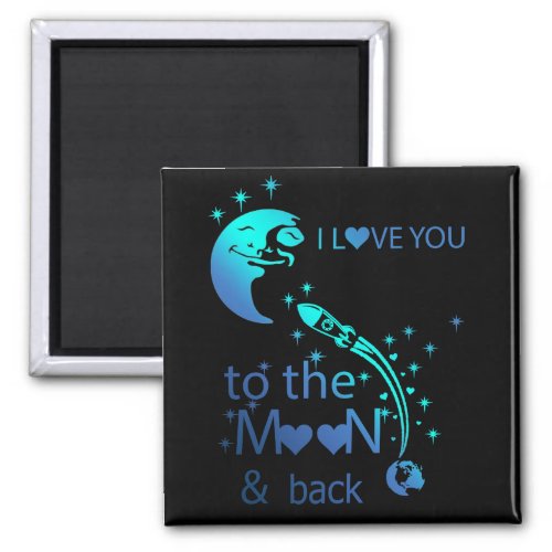 I love you to the moon  back _ magnet