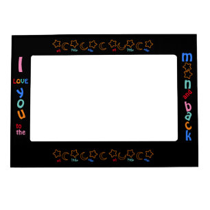 I love you to the moon & back-my little star black magnetic frame