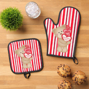 I Love You To the Moon & Back Oven Mitt & Pot Holder Set