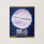 I Love You To The Moon &amp; Back Robots Jigsaw Puzzle at Zazzle