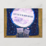 I Love You To The Moon &amp; Back Robots Postcard