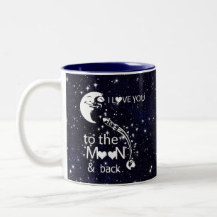 I love you to the moon & back - Universe Two-Tone Coffee Mug