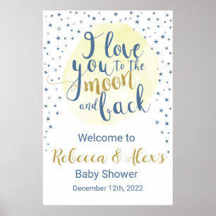 I Love You to the Moon & Back Welcome Sign