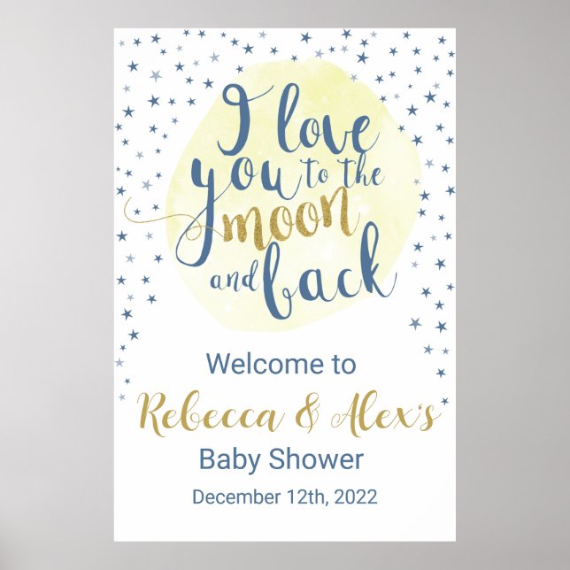 I Love You to the Moon & Back Welcome Sign (Front)