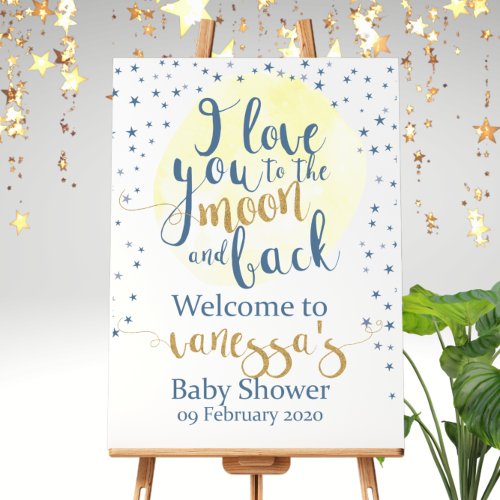 I Love You to the Moon  Back Welcome Sign