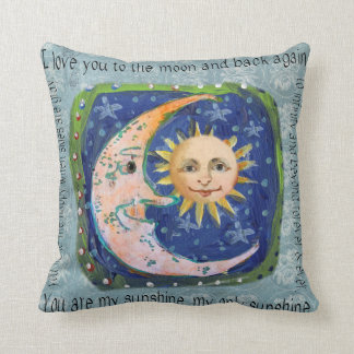 I Love You To The Moon & Back You Are My Sunshine Throw Pillow