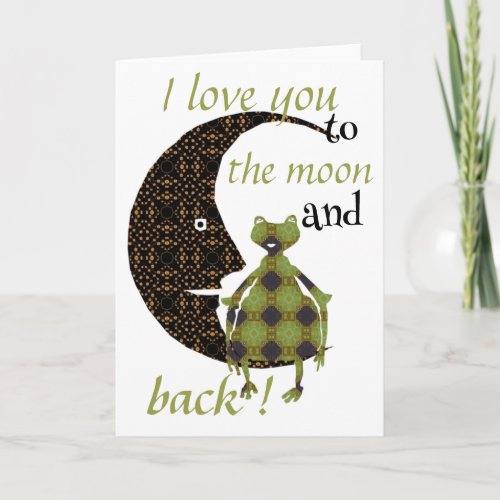 I Love You To The Moon Folded Greeting Card