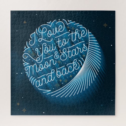 I Love You to the Moon  Stars Puzzle 20x20